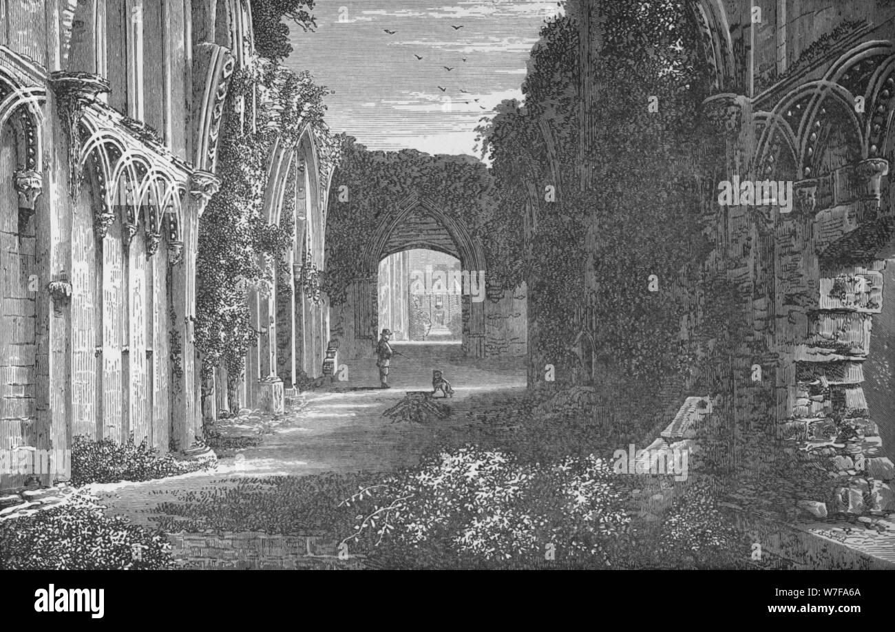 'St. Joseph's Chapel, Interior, Looking East', Glastonbury Abbey, c1880, (1897). Artist: Alexander Francis Lydon. Stock Photo