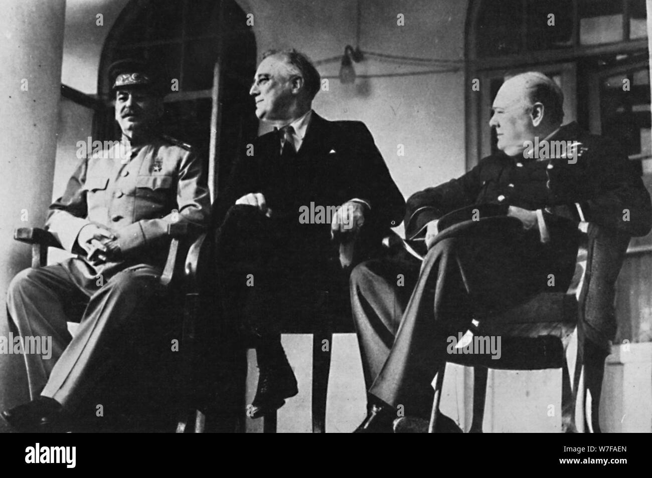 'The Big Three met at Teheran', 1943, (1945). Artist: Unknown. Stock Photo