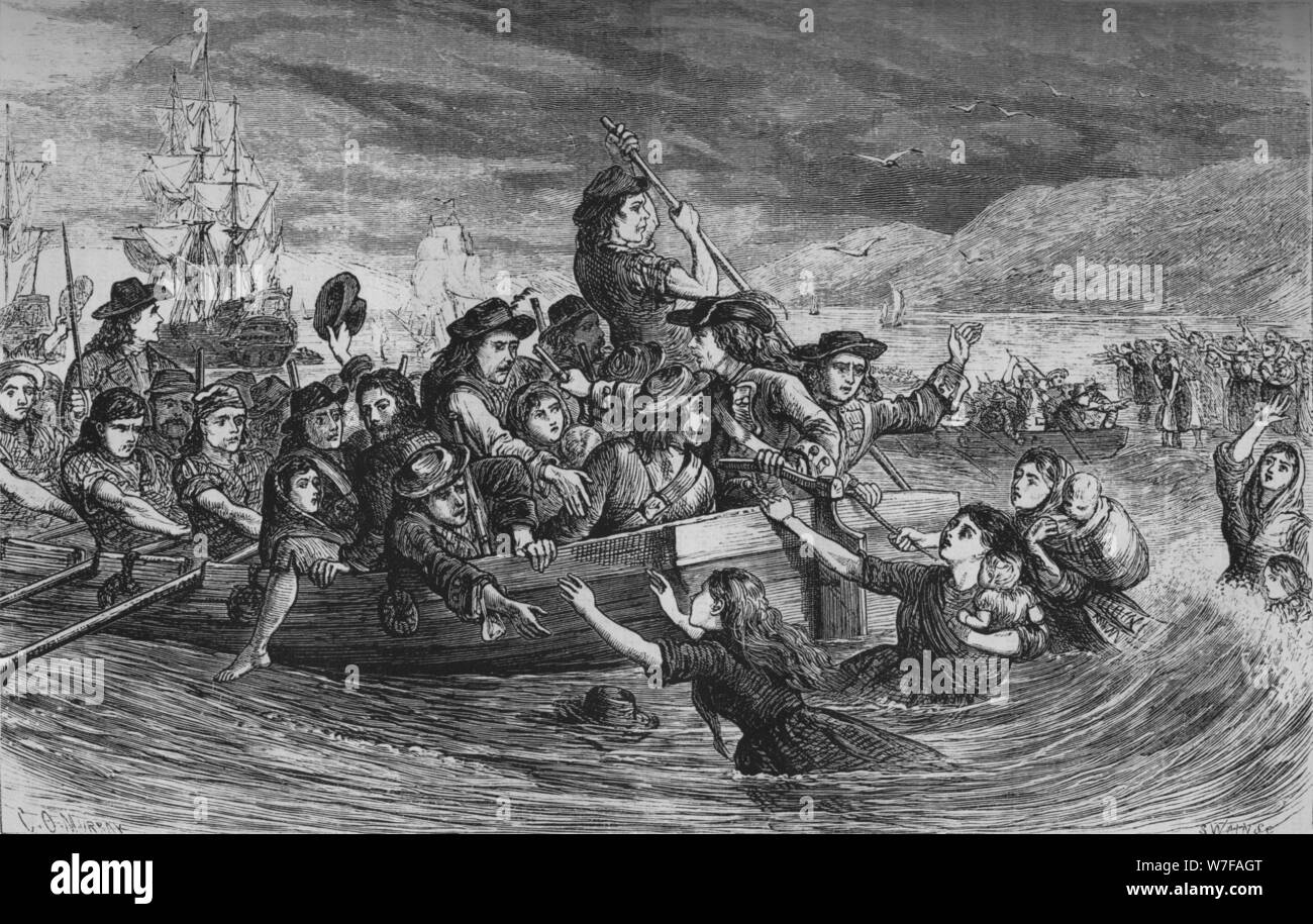 'Irish Troops Leaving Limerick', 1692, (c1880). Artist: Unknown. Stock Photo