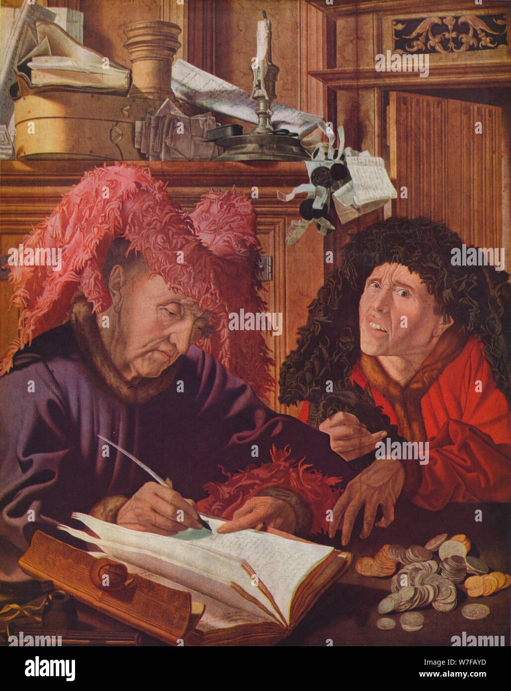 'Two Bankers or Usurers', c1540, (1939). Artist: Marinus van Reymerswaele. Stock Photo