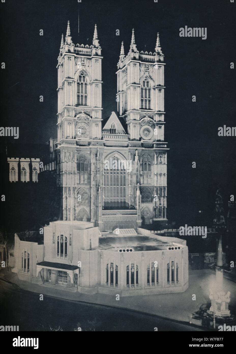 'The Abbey Church of St. Peter, Westminster; Showing the Temporary Annexe', 1937. Artist: Unknown. Stock Photo