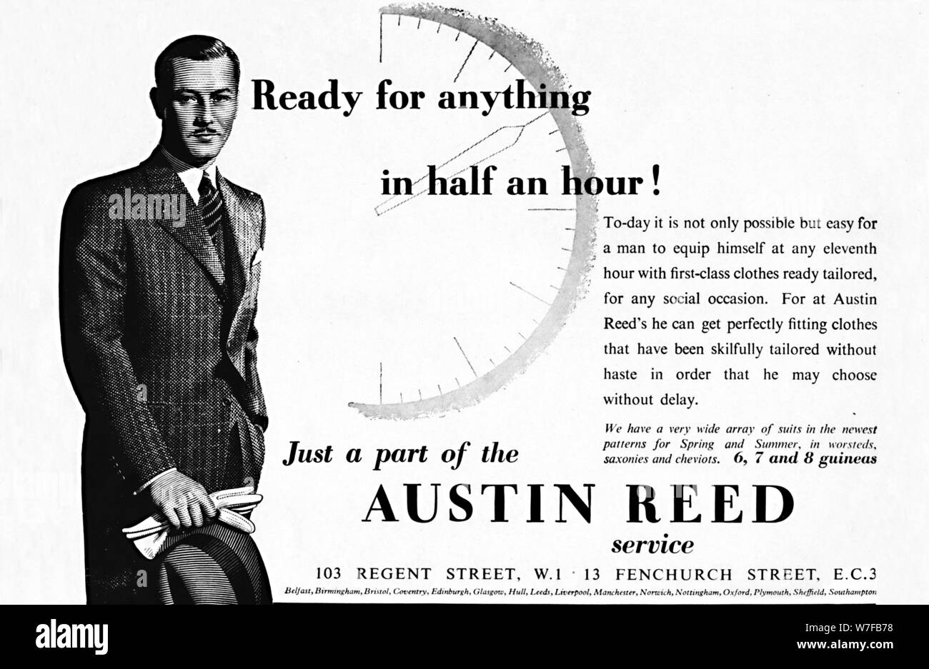 'Austin Reed - Ready for anything in half an hour', 1937. Artist: Unknown. Stock Photo