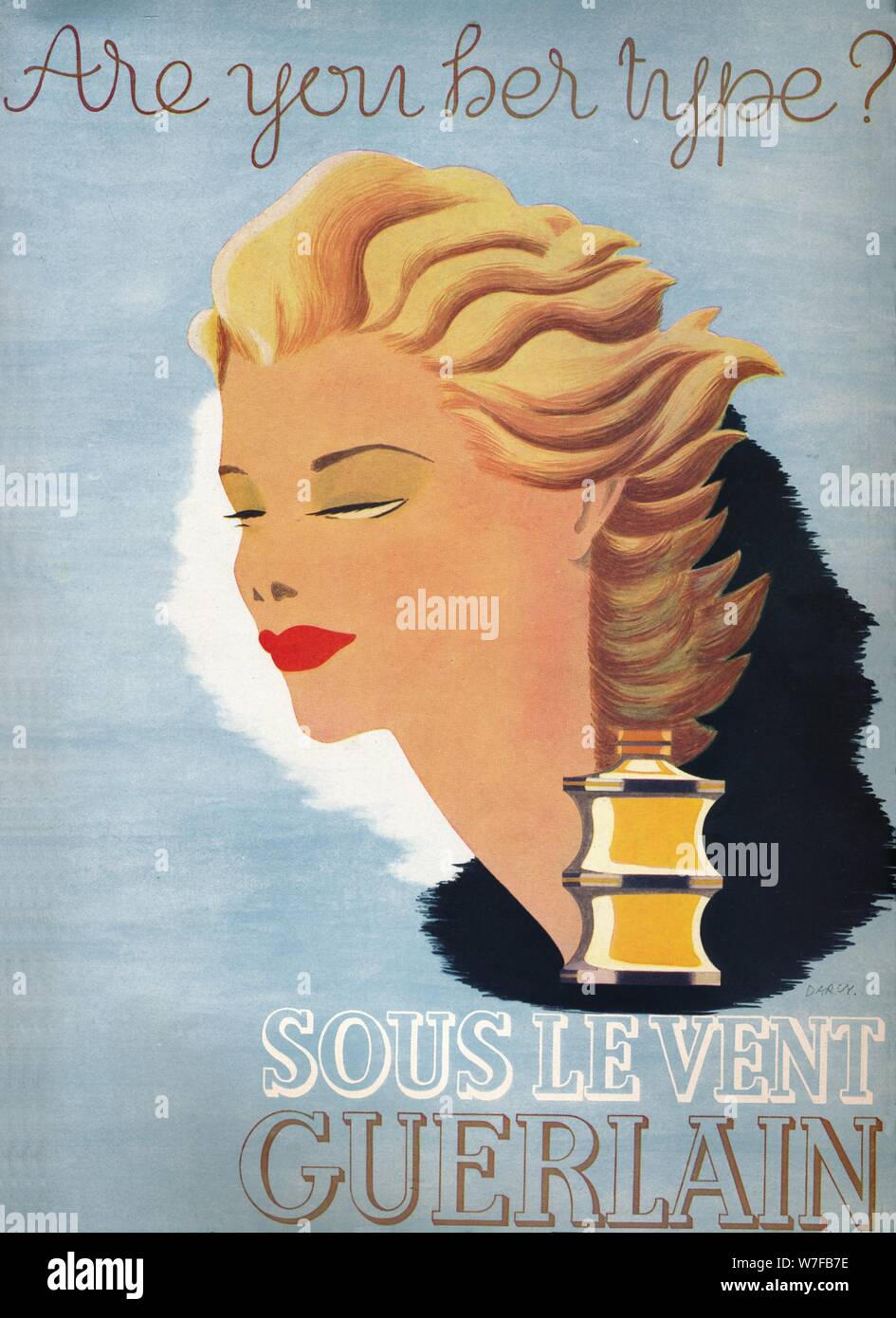'Are you her type? - Sous Le Vent Guerlain', 1937. Artist: Unknown ...