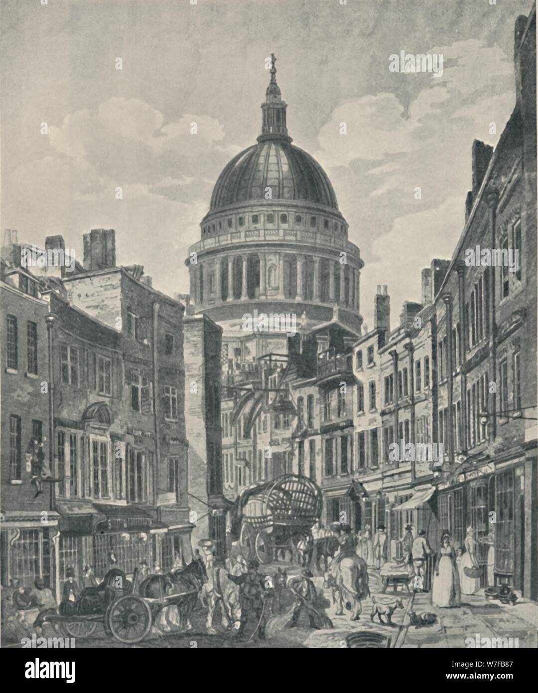 'In St. Martin's-Le-Grand, 1800', (1920). Artist: James Baily. Stock Photo