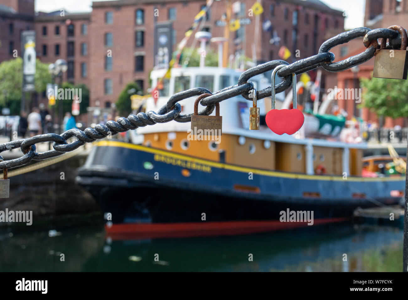 Love locks albert dock liverpool hires stock photography and images