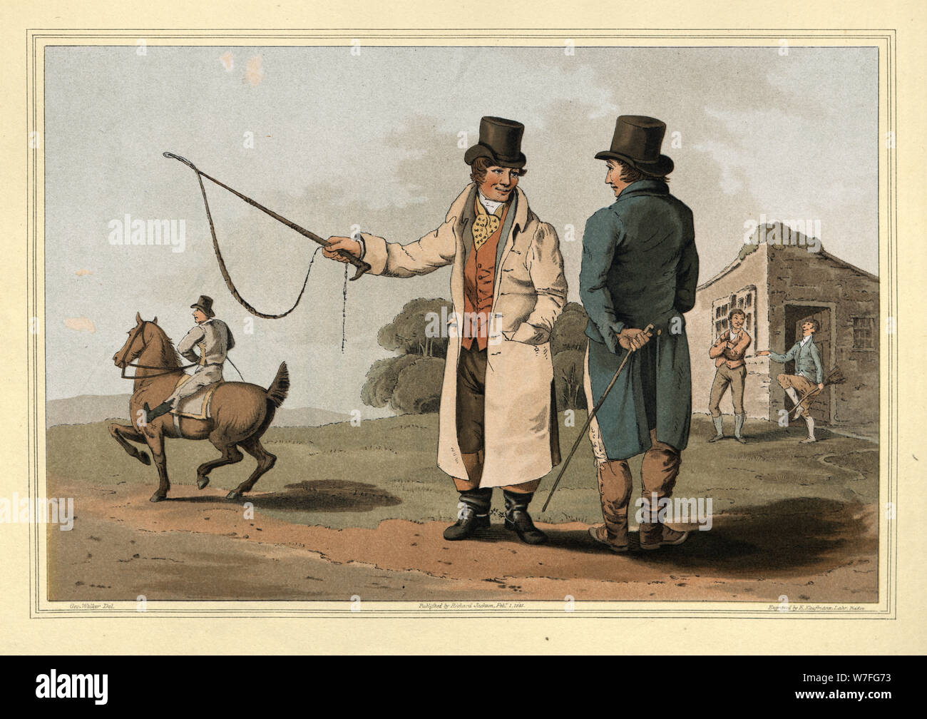 The Costume of Yorkshire by Walker. The Horse dealer, Man