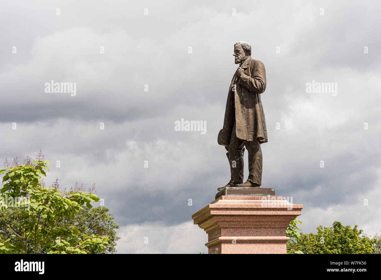 Statue of George Palmer, Palmer Park, Reading, Berkshire, England, GB, UK, Stock Photo