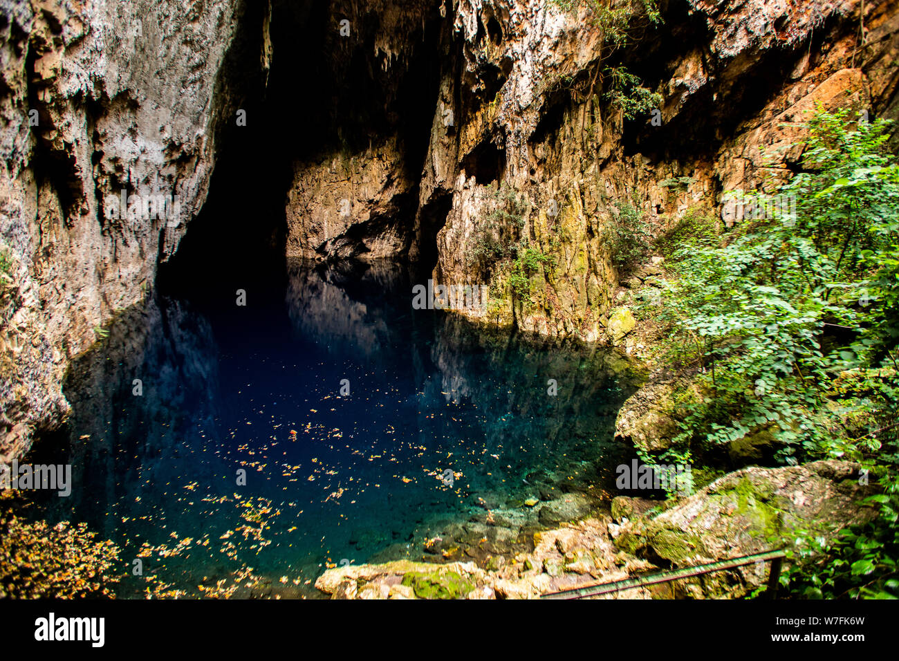 Chinhoyi Caves, Zimbabwe. Limestone and dolomite caves situated about 9 kilometers northwest of Chinhoyi Stock Photo