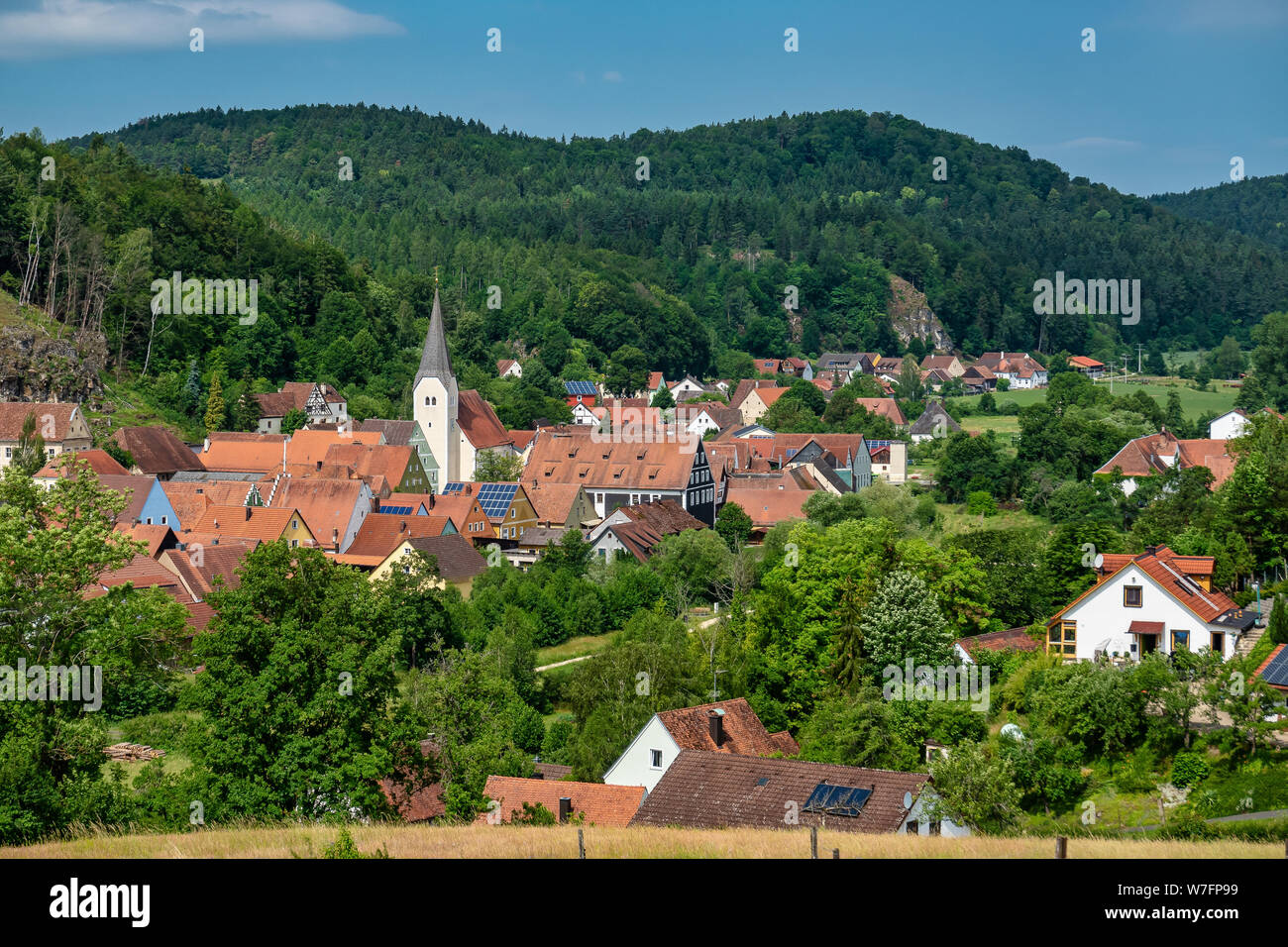 The town of Hohenburg, Upper Palatinate in Bavaria, Germany Stock Photo