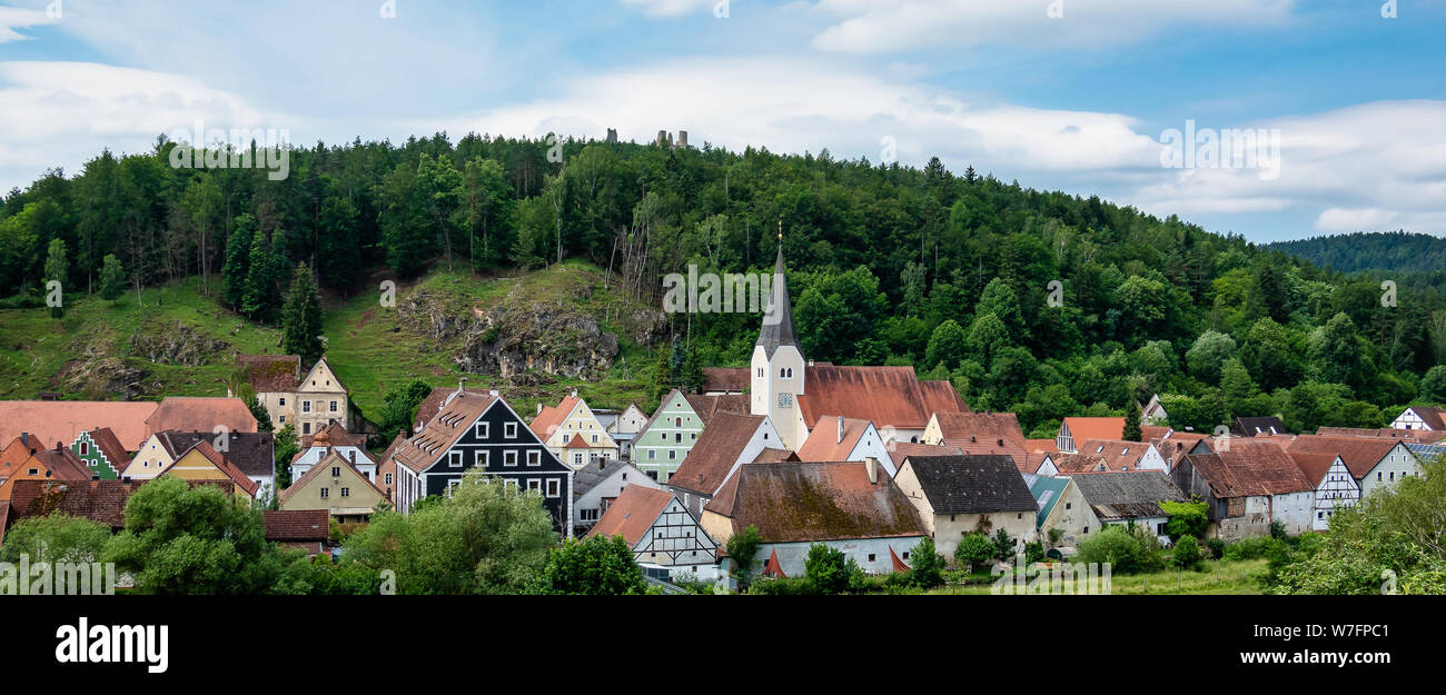 The town of Hohenburg, Upper Palatinate in Bavaria, Germany Stock Photo