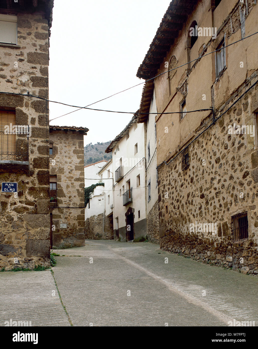 Spain. La Rioja. Anguiano. One of the streets in the town that
