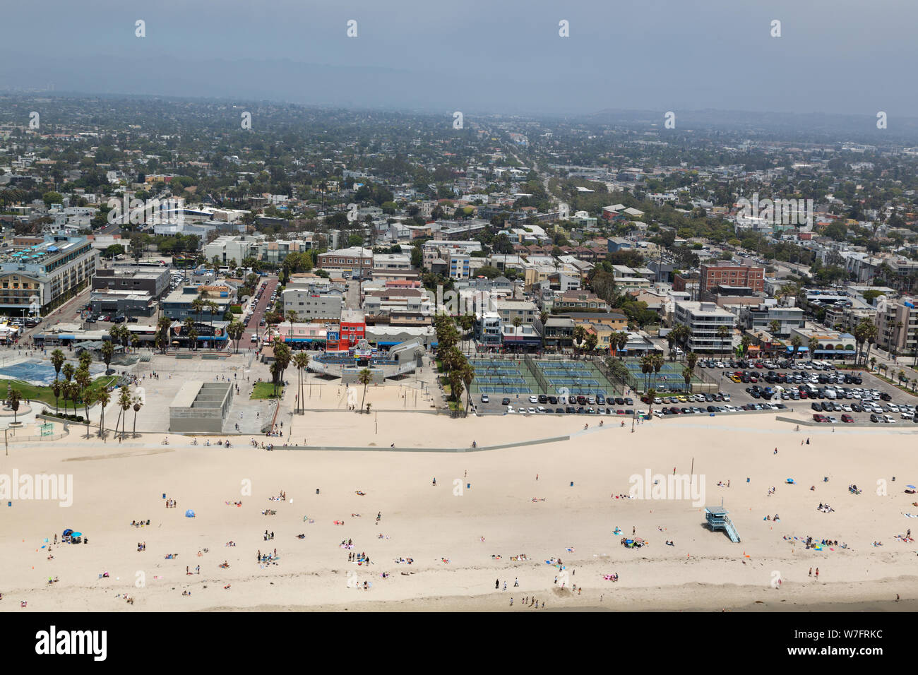 Aerial view of Venice Beach, California Stock Photo - Alamy