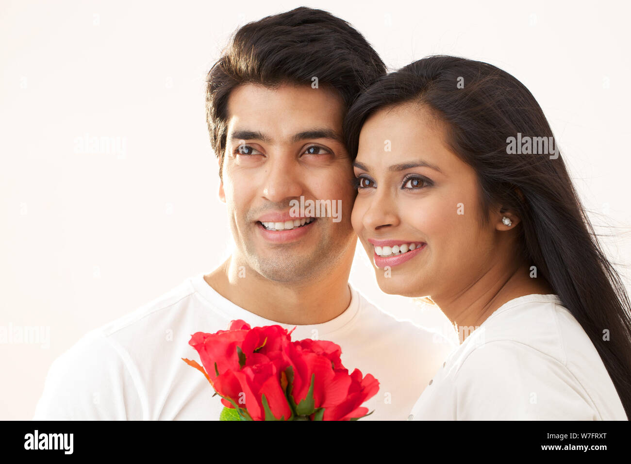 Couple face close up away hi-res stock photography and images - Alamy