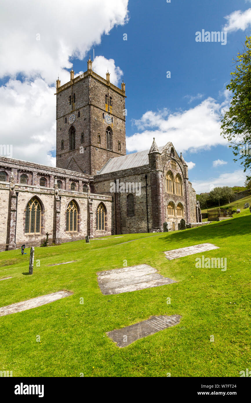 The historic Norman cathedral in St Davids, Pembrokeshire, Wales the