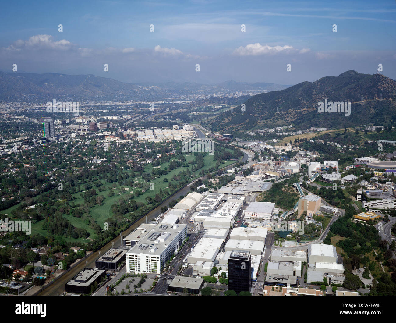 Aerial view of a California movie studio lot Stock Photo - Alamy