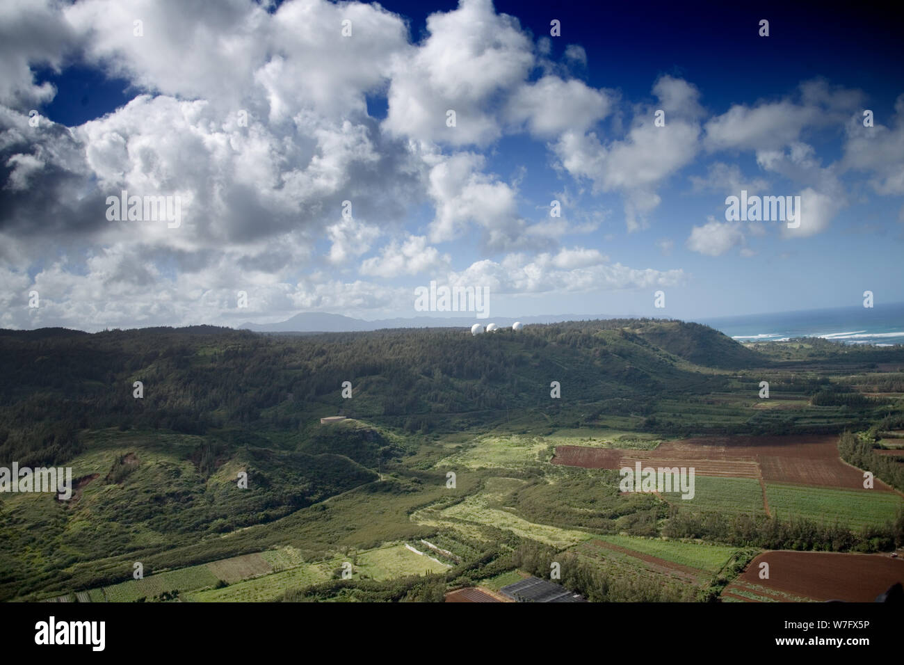 Aerial view of pineapple farms, Hawaii Stock Photo Alamy