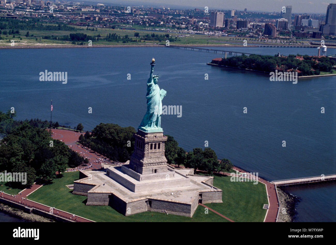 Aerial view of the Statue of Liberty, New York Stock Photo - Alamy
