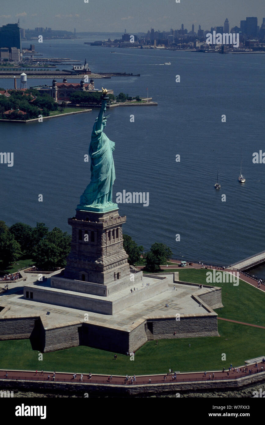 Aerial view of the Statue of Liberty, New York Stock Photo - Alamy