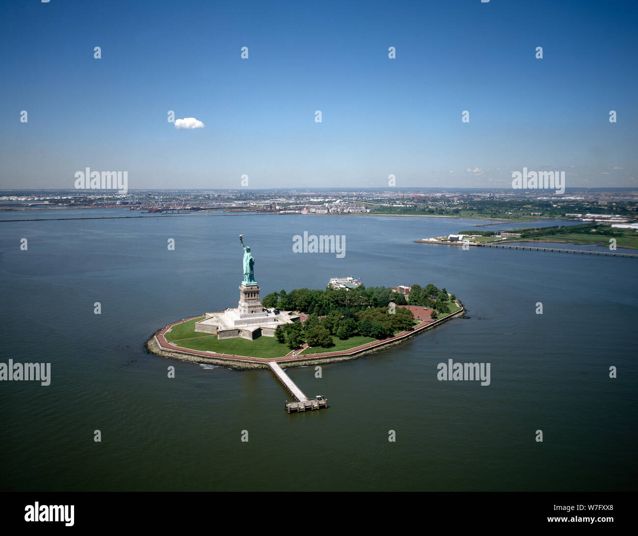 Aerial view of the Statue of Liberty, New York, New York Stock Photo ...