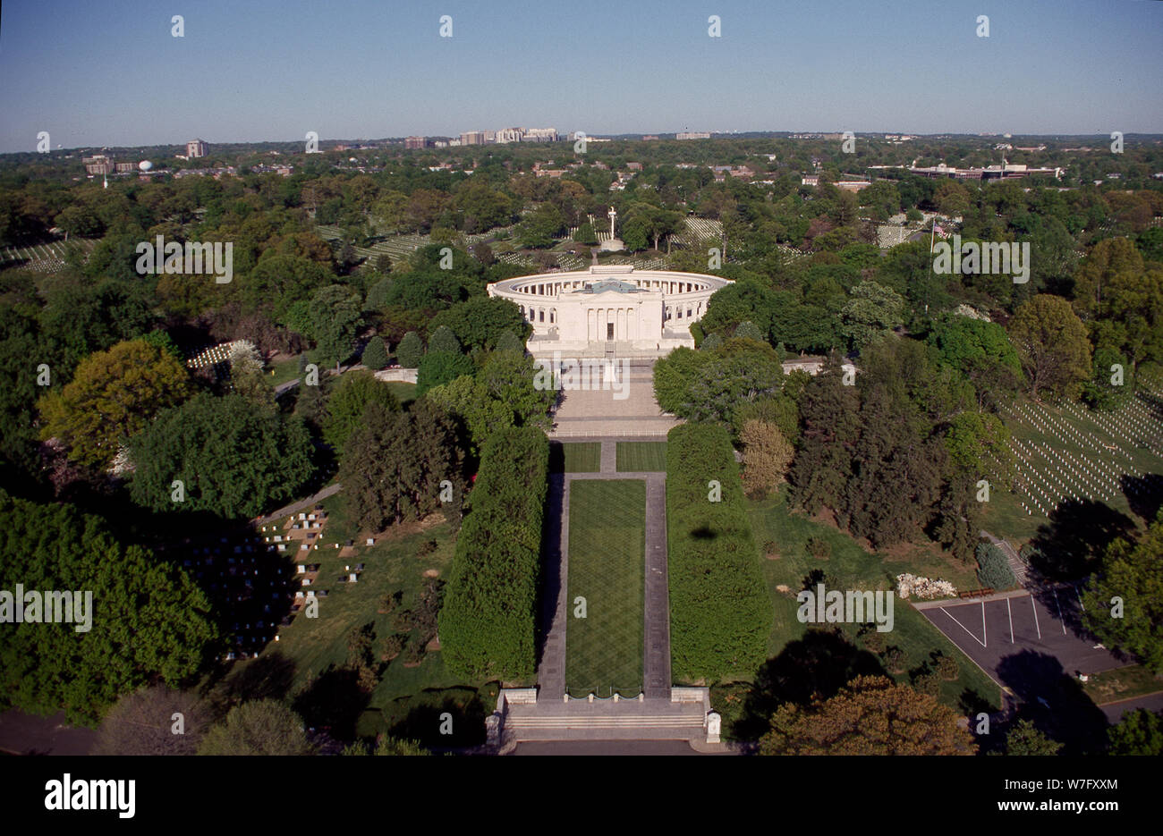 Aerial view of the Tomb of the Unknown Soldier, Arlington, Virginia Stock Photo