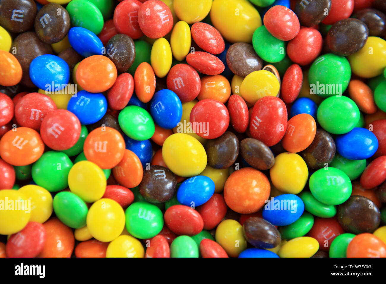 Closeup Of Mms Milk Chocolatecrispy Candies Stock Photo - Download