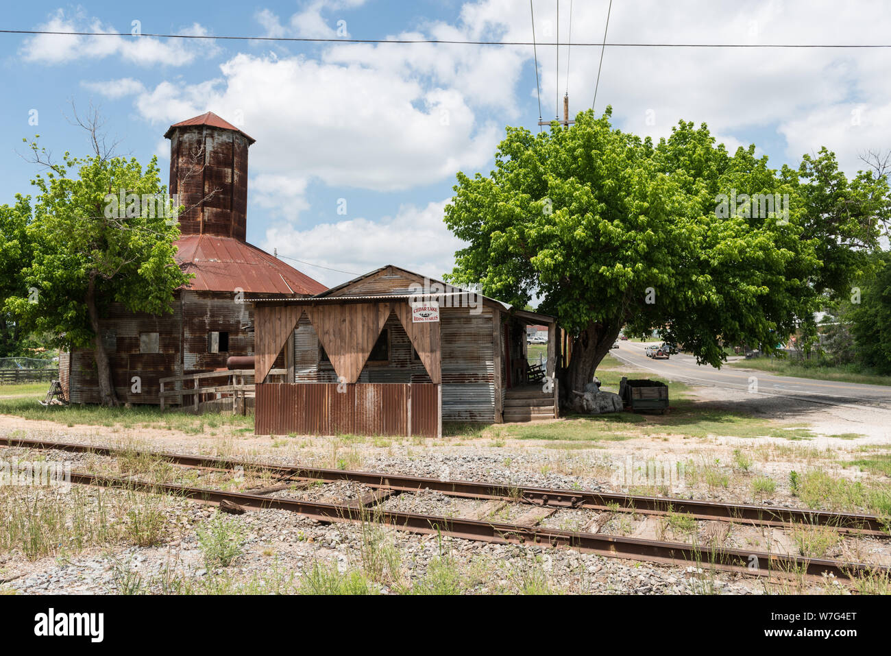 An old cotton gin in the town of Grand Saline in Van Zandt County in