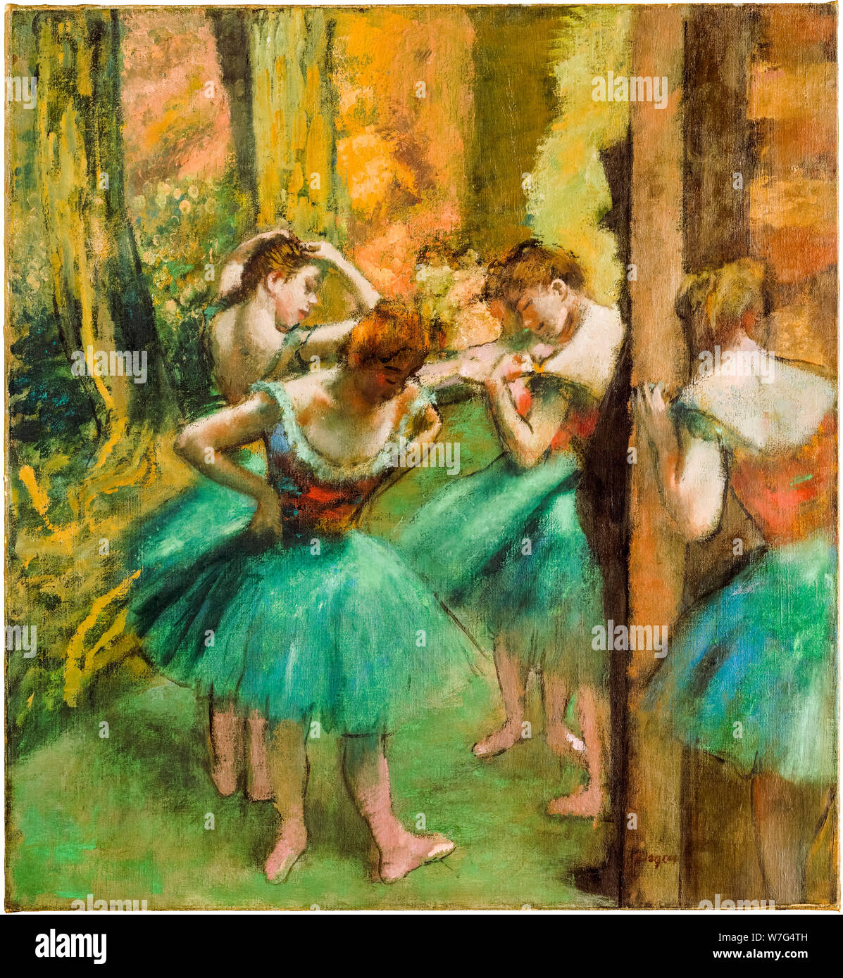 Edgar Degas, painting, Dancers, Pink and Green, circa 1890 Stock Photo -  Alamy