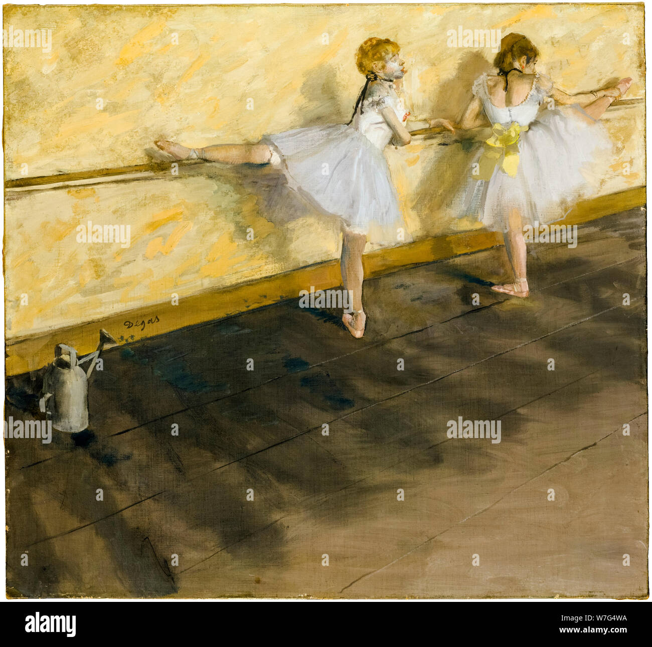 Edgar Degas, painting, Dancers Practicing at the Barre, 1877 Stock Photo