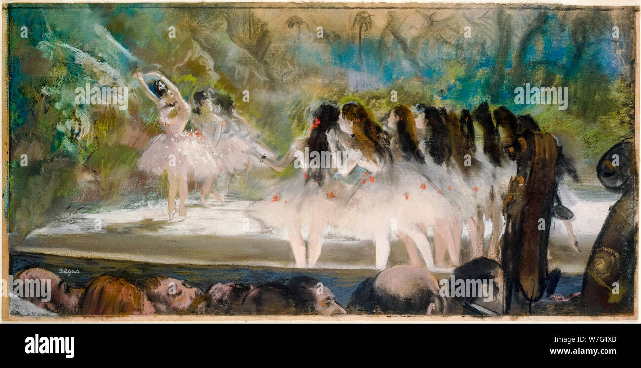 Edgar Degas, Ballet at the Paris Opéra, pastel drawing, 1877 Stock Photo
