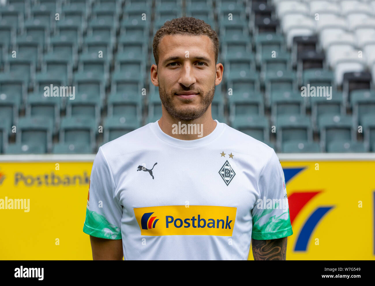 football, Bundesliga, 2019/2020, Borussia Moenchengladbach, press photo shooting, portrait, Fabian Johnson Stock Photo