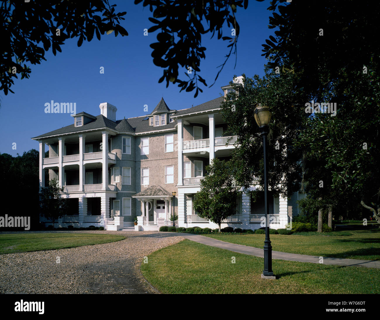 Apartment building on Jekyll Island, Stock Photo Alamy