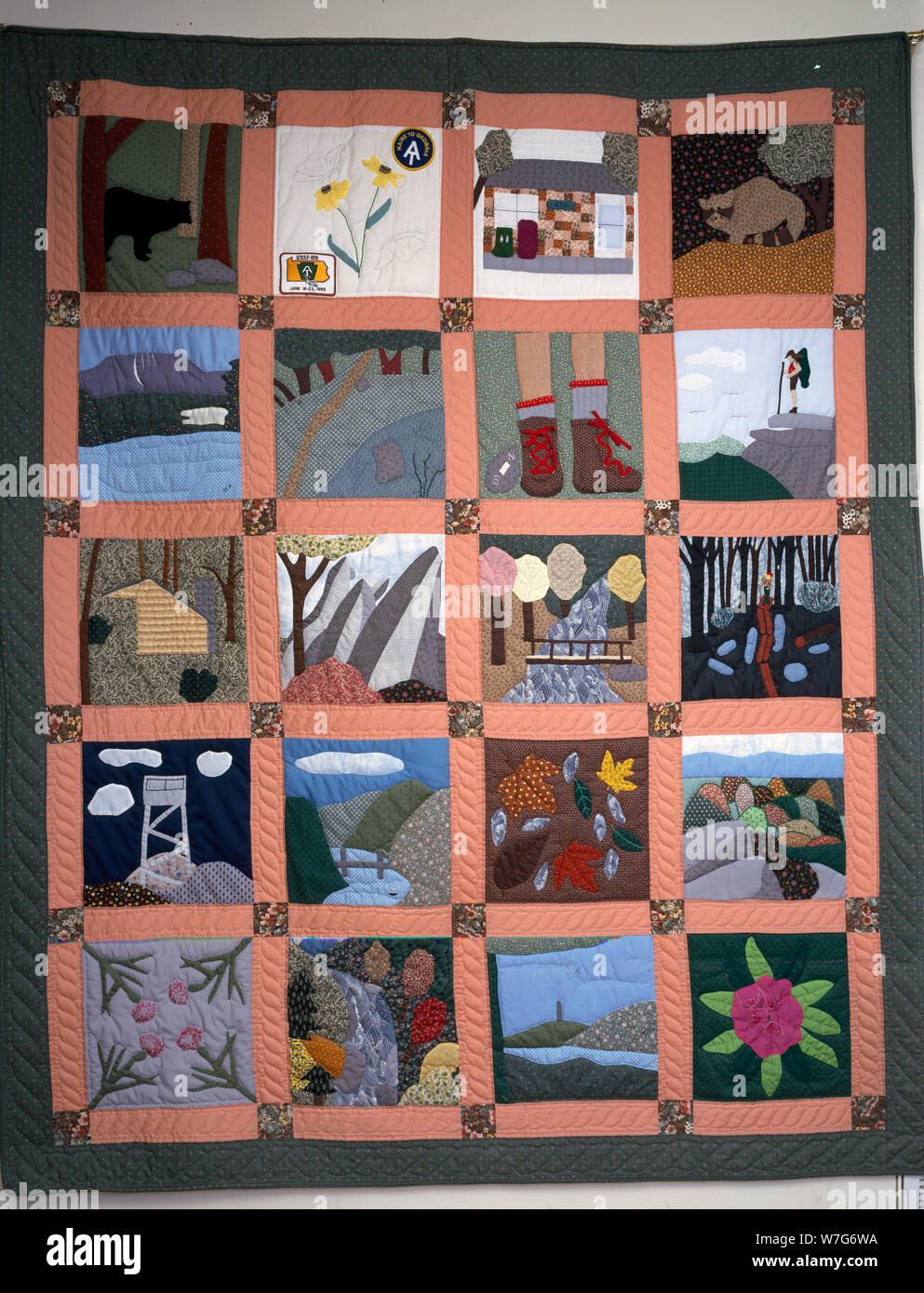 Appalachian Trail quilt on display in Harpers Ferry, West Virginia
