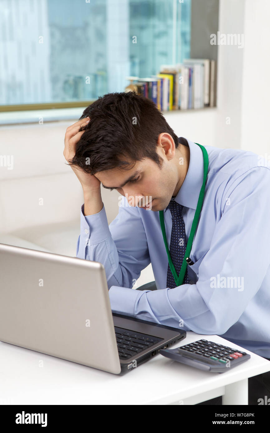 Businessman looking sad Stock Photo