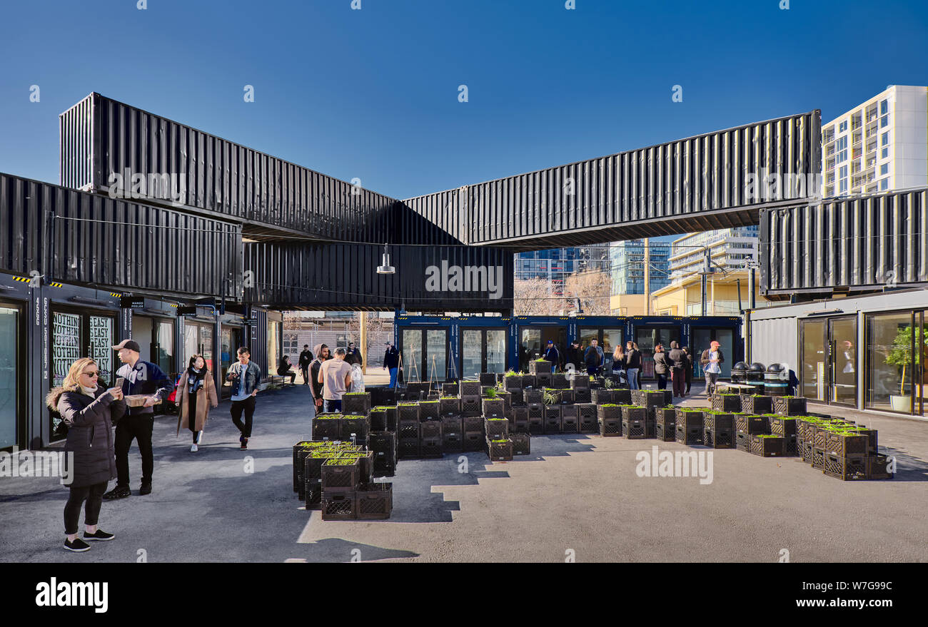 STACKT Market Designed entirely out of shipping containers
