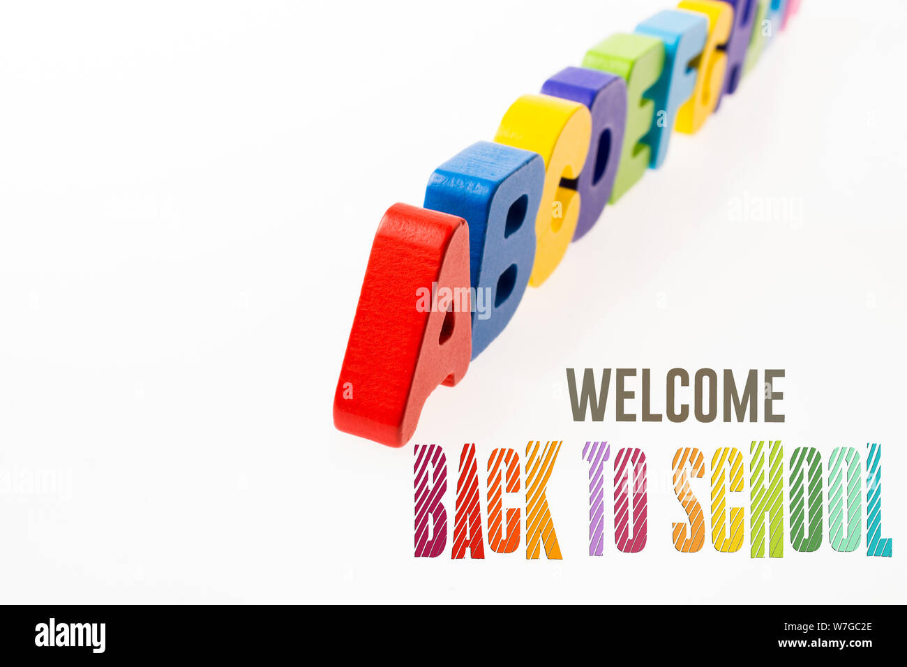 Back to school wording as educational concept Stock Photo - Alamy