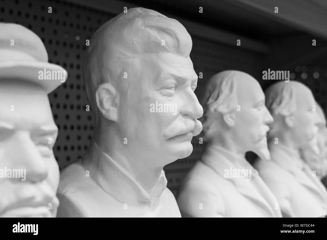 Marble bust of Joseph Vissarionovich Stalin. Stock Photo