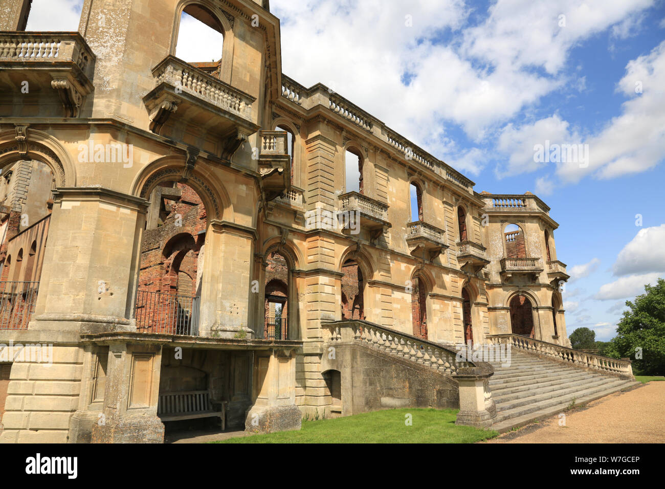 The ruins of Witley court, Great Witley, Worcestershire, England, UK. Stock Photo