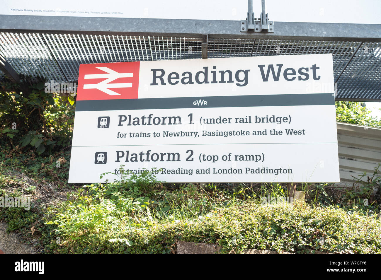 Reading West Railway Station on Oxford Road, Reading, UK Stock Photo