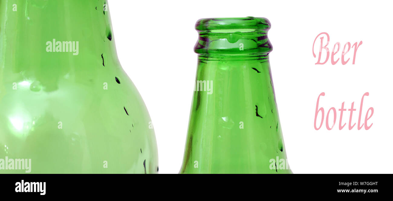 two views of beer bottle neck Stock Photo Alamy