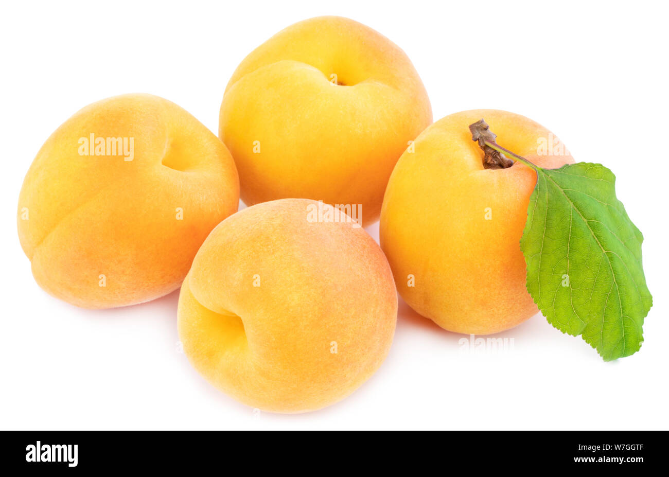 Apricot isolated on white background. Clipping Path Stock Photo - Alamy