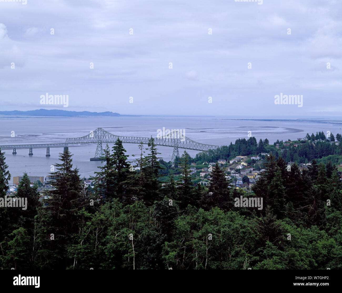 Astoria Bridge, spanning the Columbia River from Oregon to Washington ...