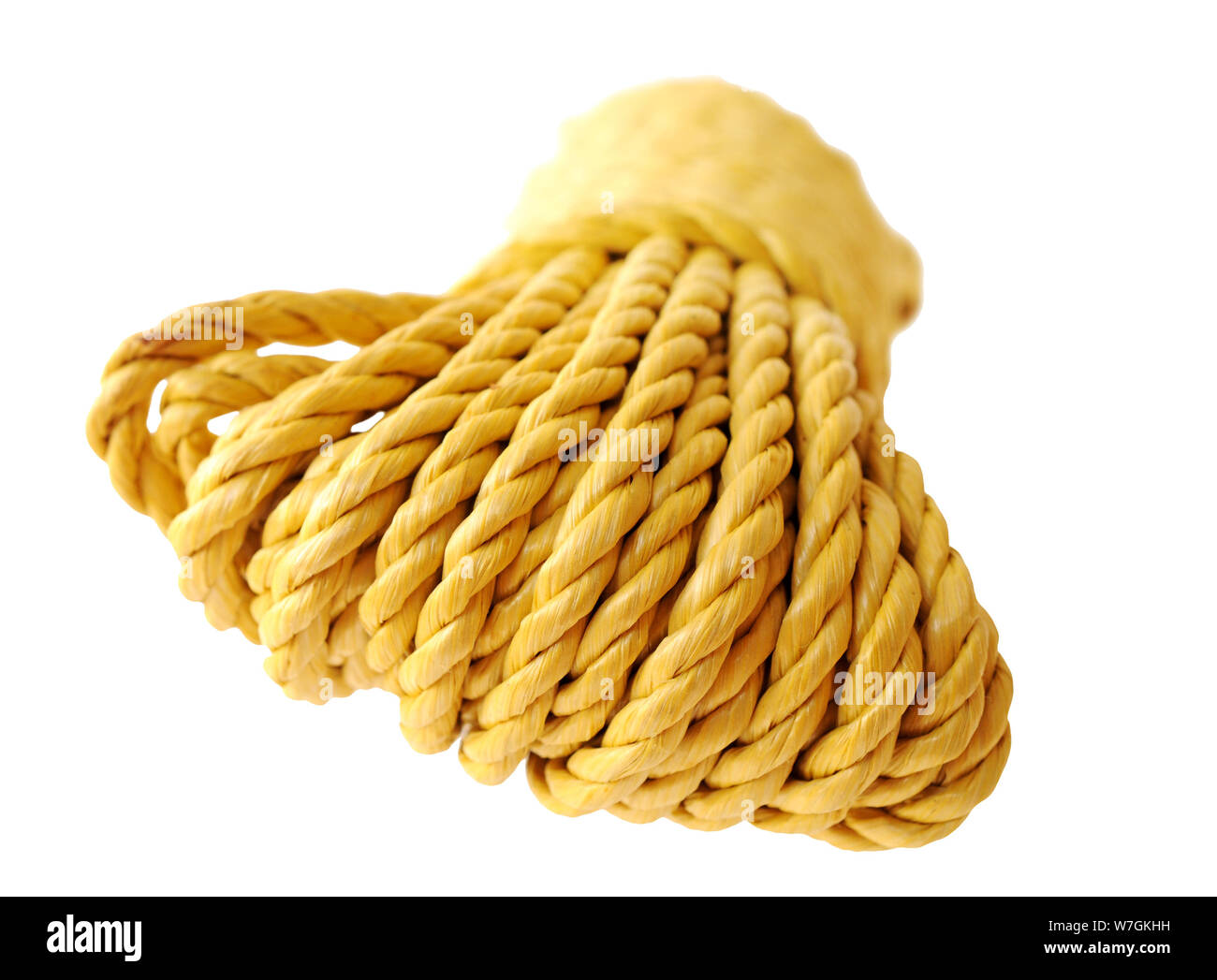 yellow rope roll isolated on white background Stock Photo Alamy