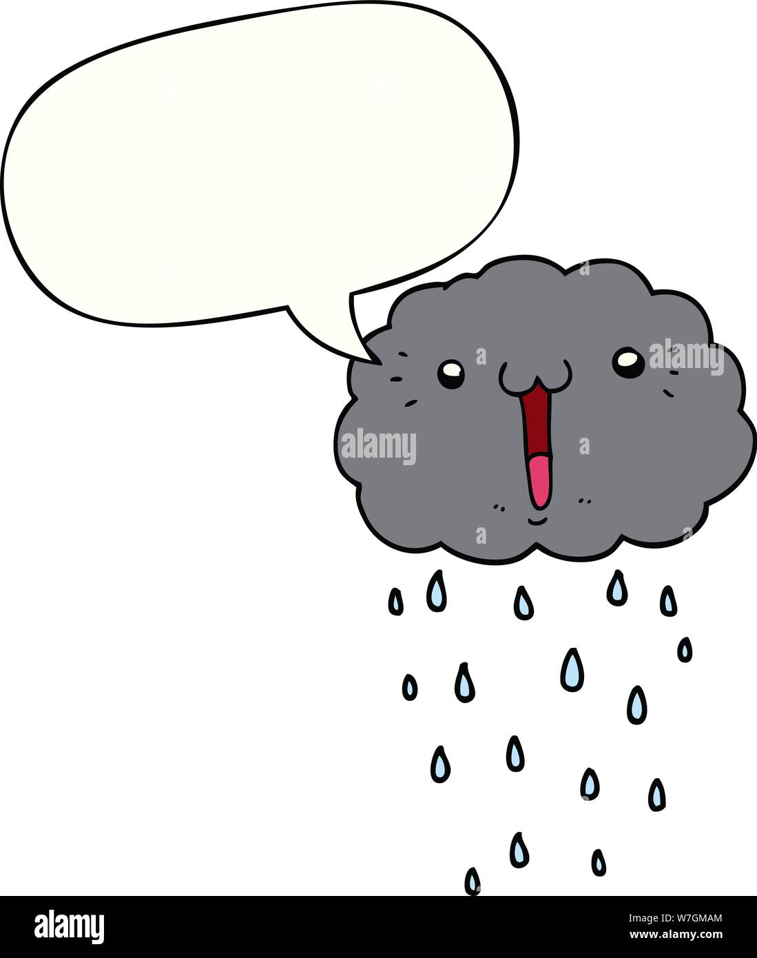 cartoon cloud with speech bubble Stock Vector Image & Art - Alamy