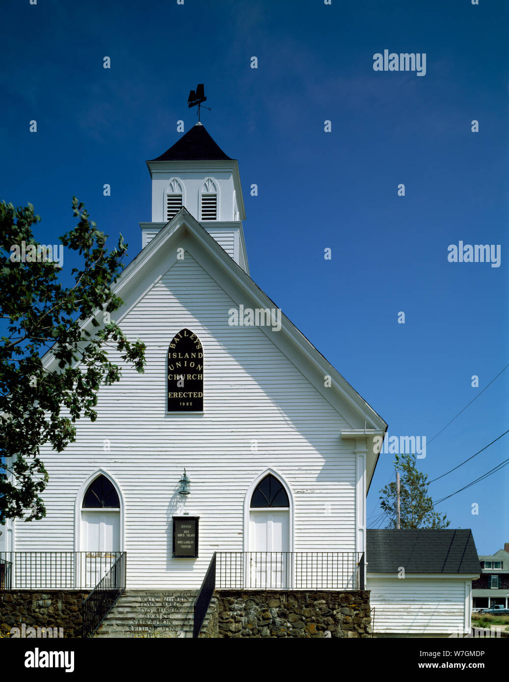 Bailey's Island Church, on Bailey's Island, part of Harpswell, Maine Stock Photo Alamy