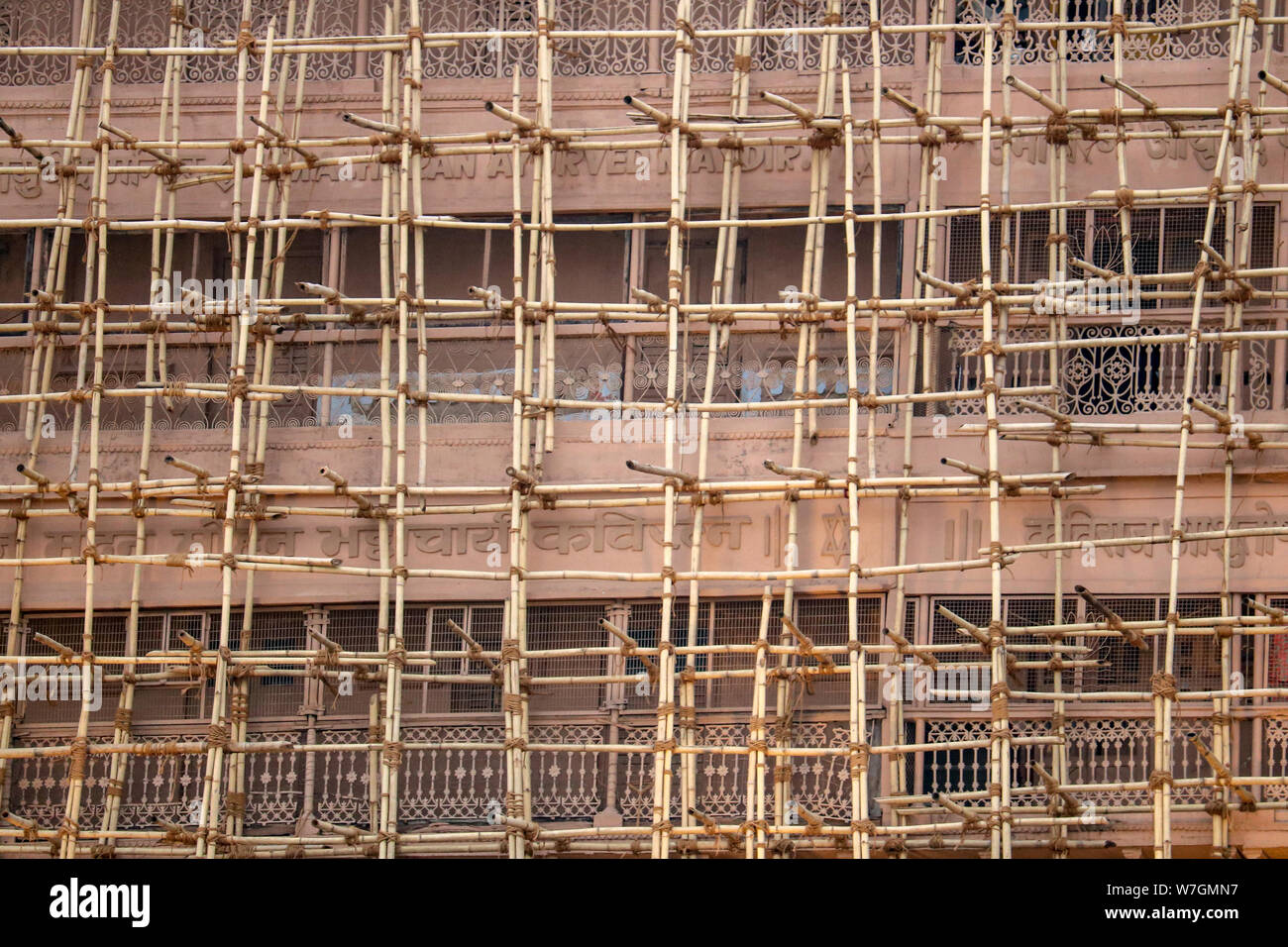 India construction scaffold scaffolding hires stock photography and