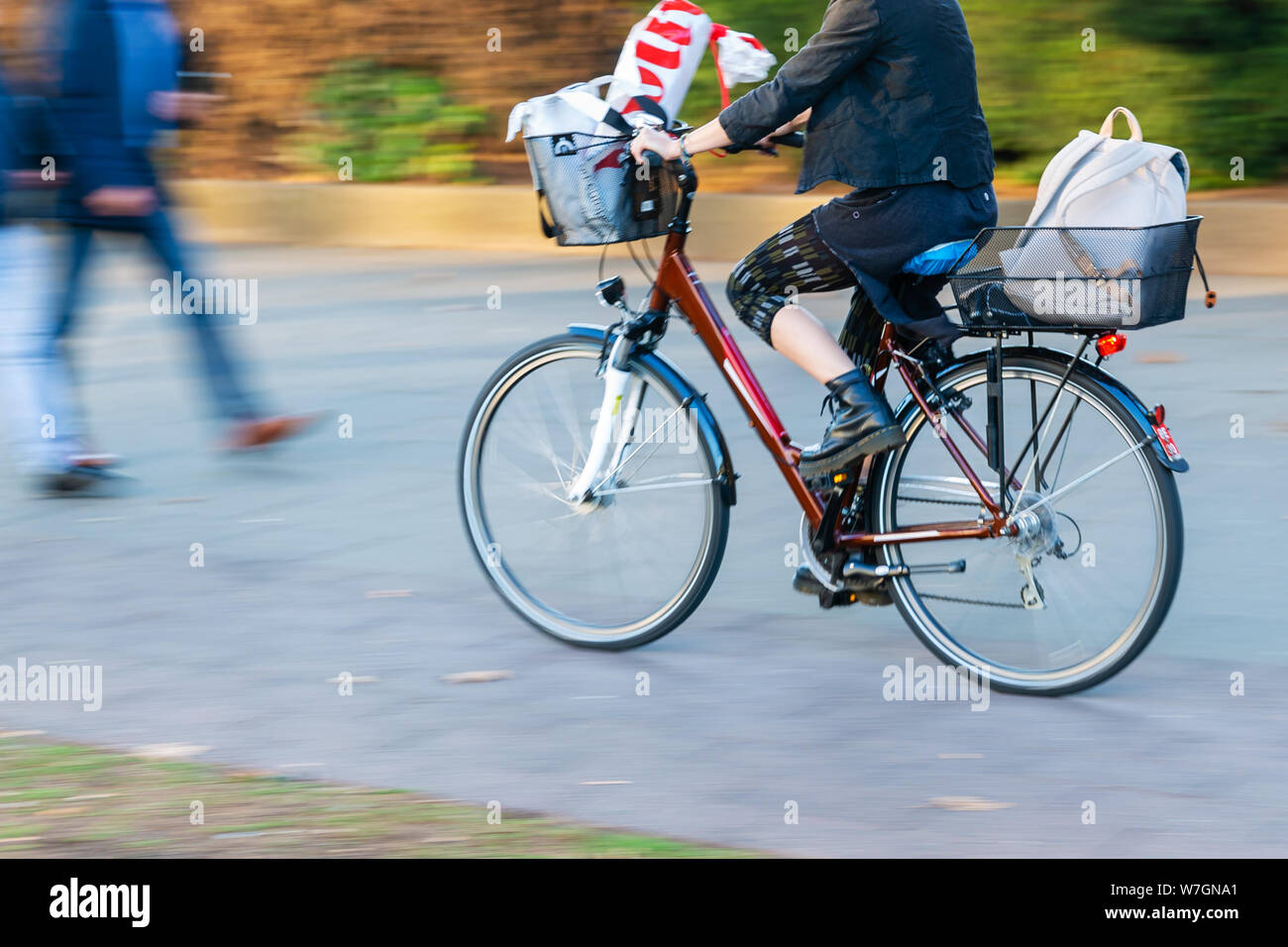 Picture unrecognizable bicycle rider hi-res stock photography and ...