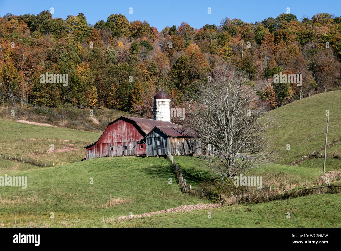 Barn with an apparent addition near the town of Sam Black Church, in