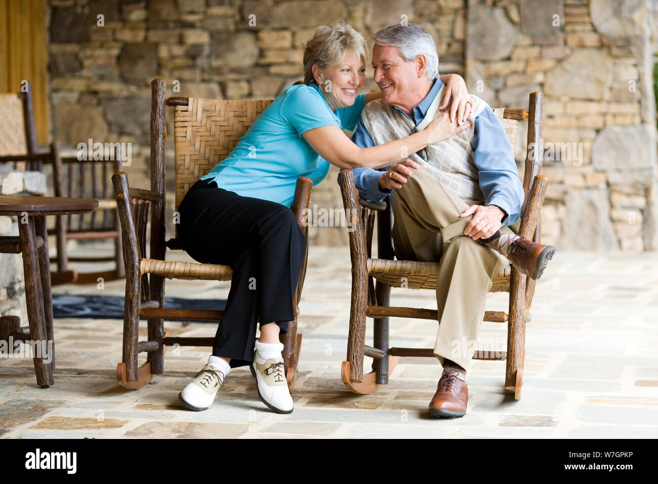 Two older women sitting on hi-res stock photography and images - Alamy