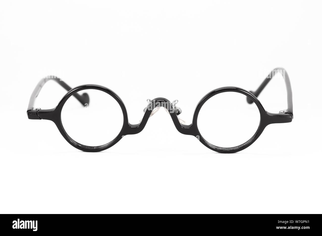 Vintage round glasses isolated on white background Stock Photo Alamy