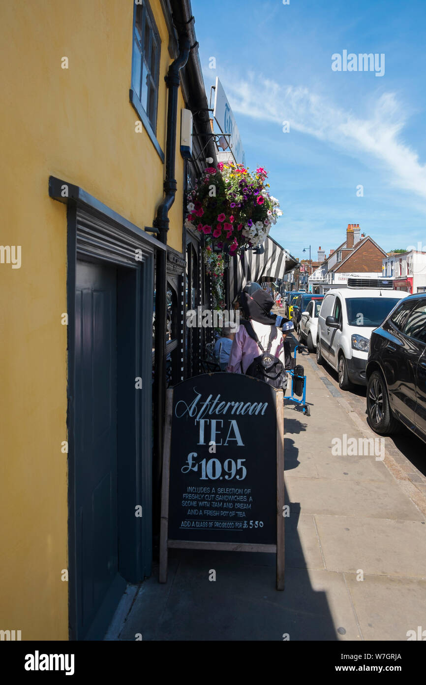Tudor Tea Rooms and restaurant in Whitstable, Kent, UK Stock Photo Alamy